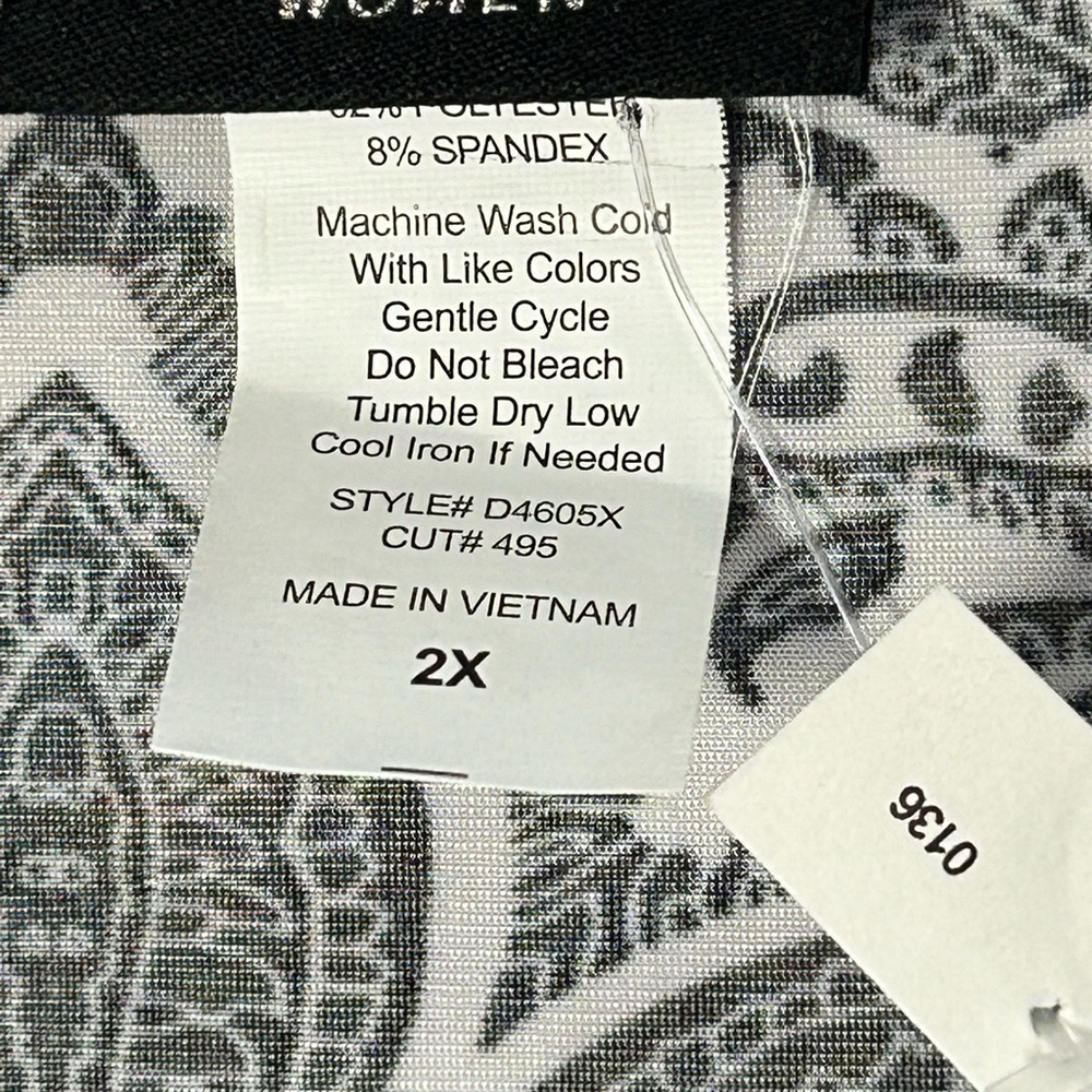 Perception women’s size 2X V-neck pull on dress short sleeves‎ new with tags - Picture 5 of 8